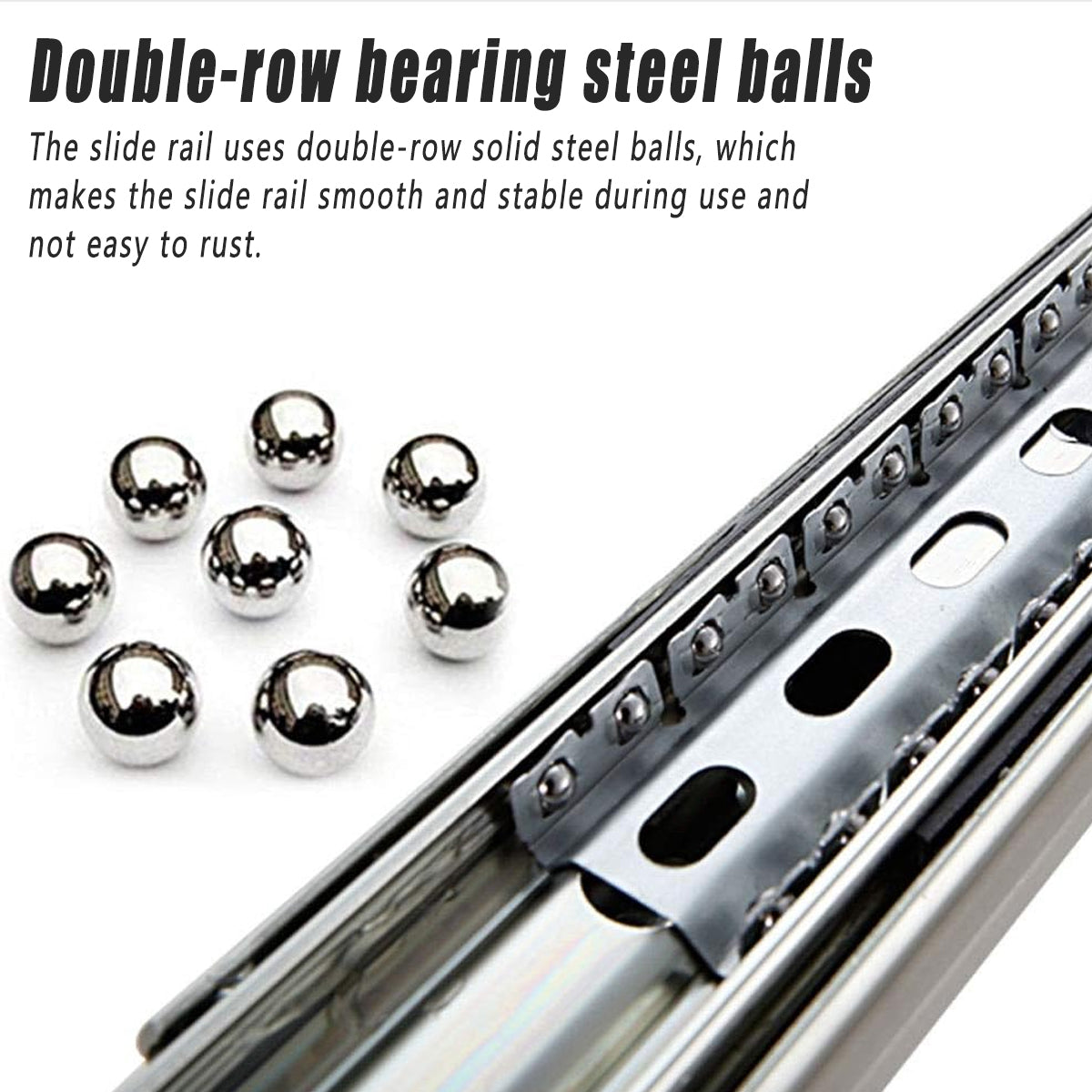 1 Pair Locking Drawer Slides Heavy Duty 120kg Runners Trailer 16 18 20 22 Inch - 16inch/400mm