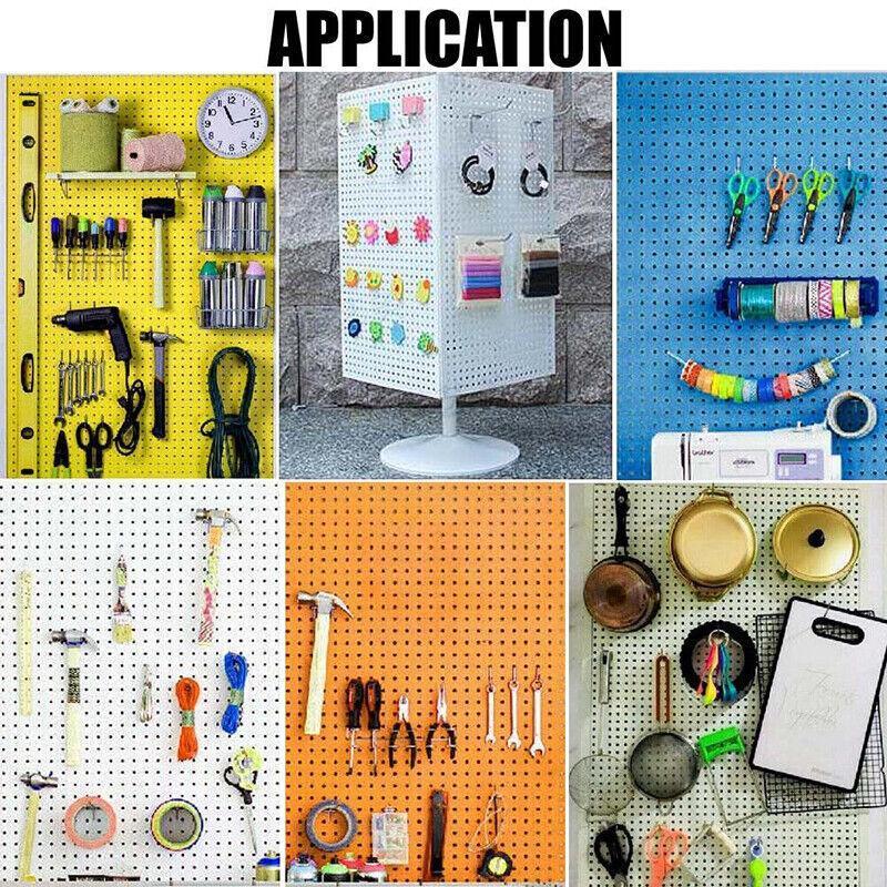 50X Pegboard Hooks Metal Panel Valcano Peg Board Hook Steel 50 100 150 200 Mm - 10CM