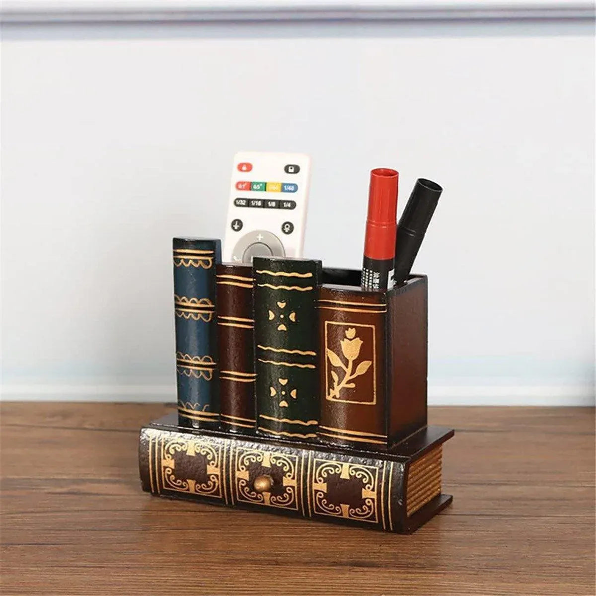 European Retro Pen Holder Creative Desktop Storage Box Office Decorations Gift