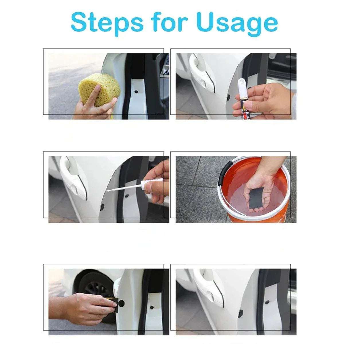 Car Scratch Repair Paint Pen Automotive Touch Up Spray for Quick Paint Fixing - Black