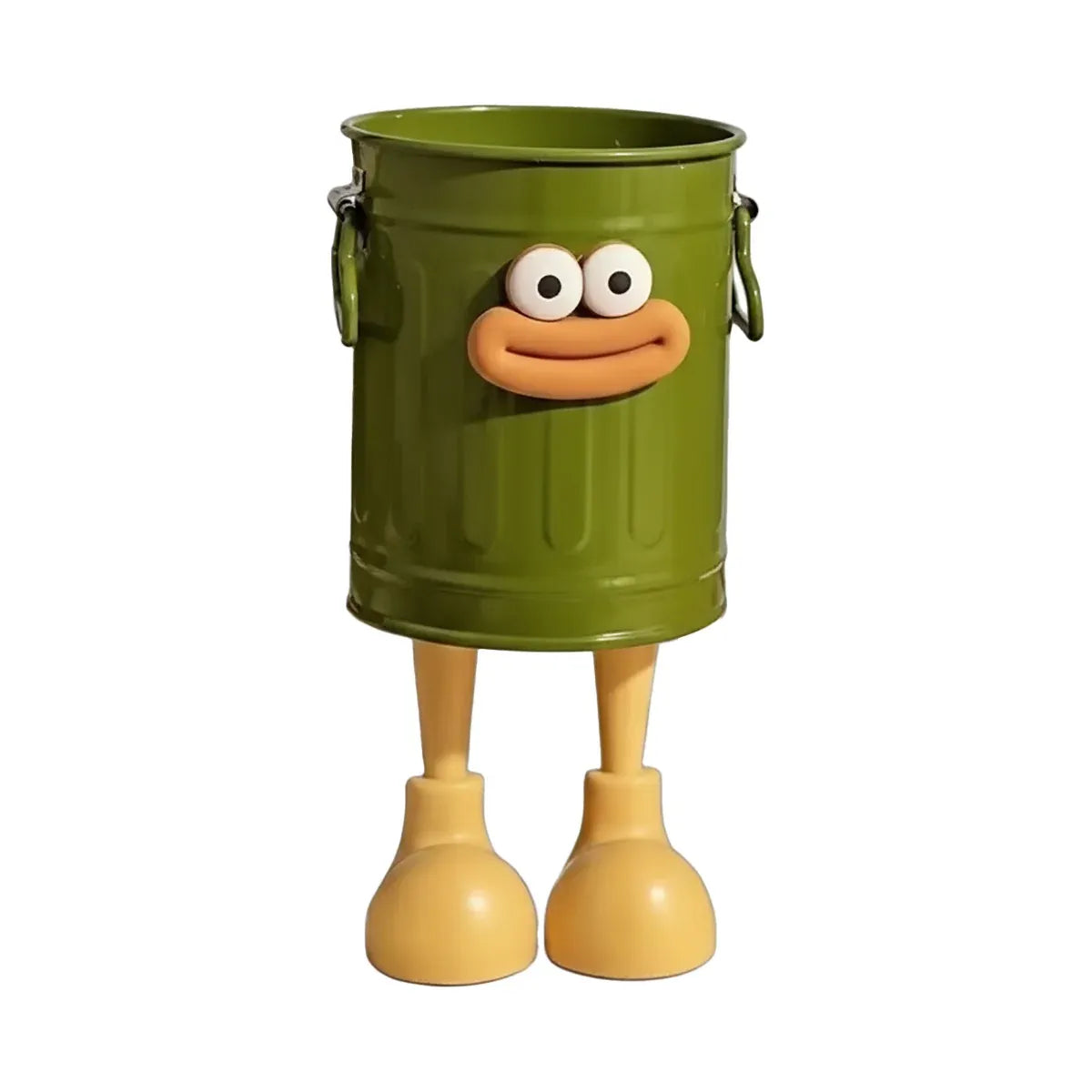 Cartoon Character Pen Holder with Handle for Desk Decor and Storage