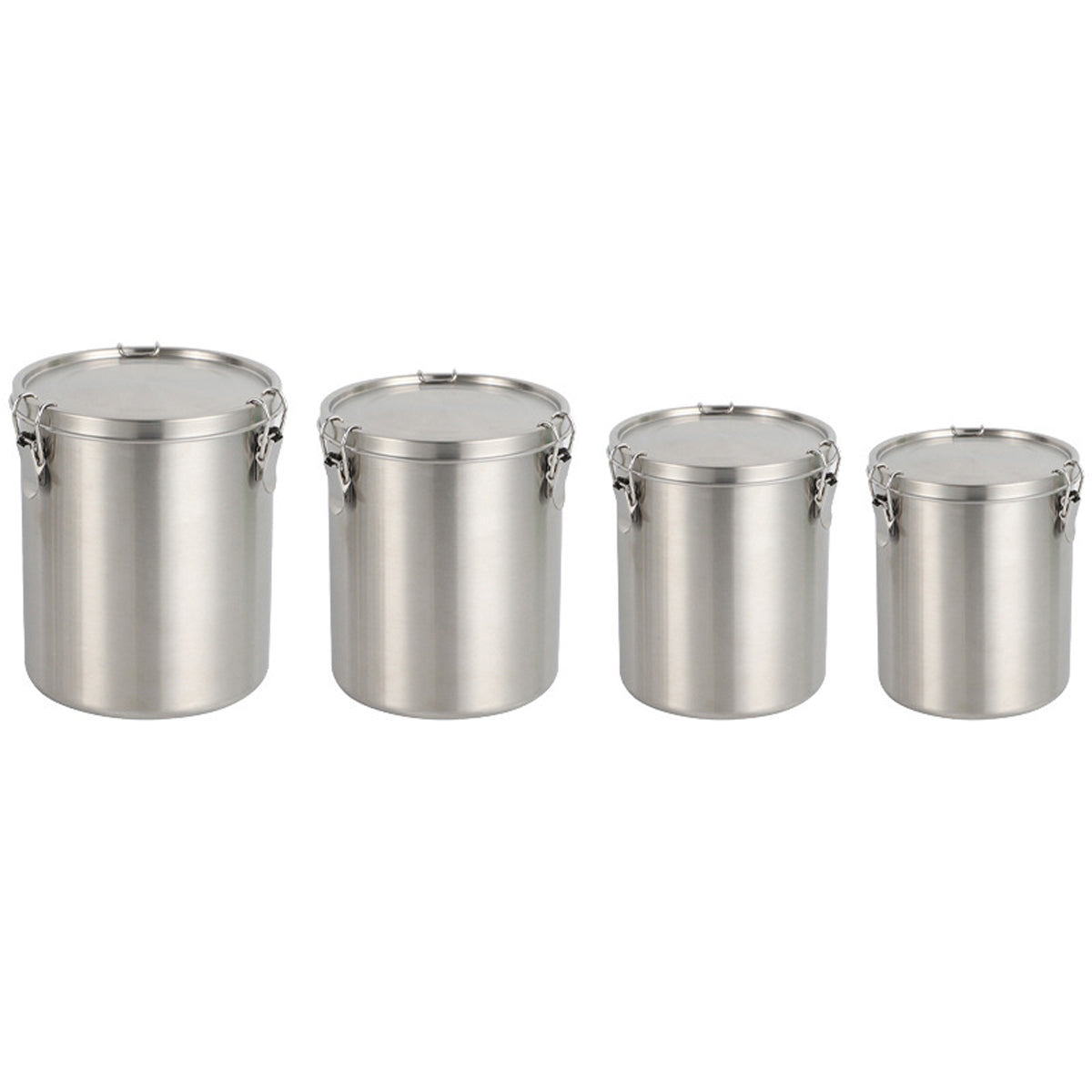 Stainless Steel Pet Food Storage Bucket Dog Cat Grain Container Bin Kitchen - 2500ml