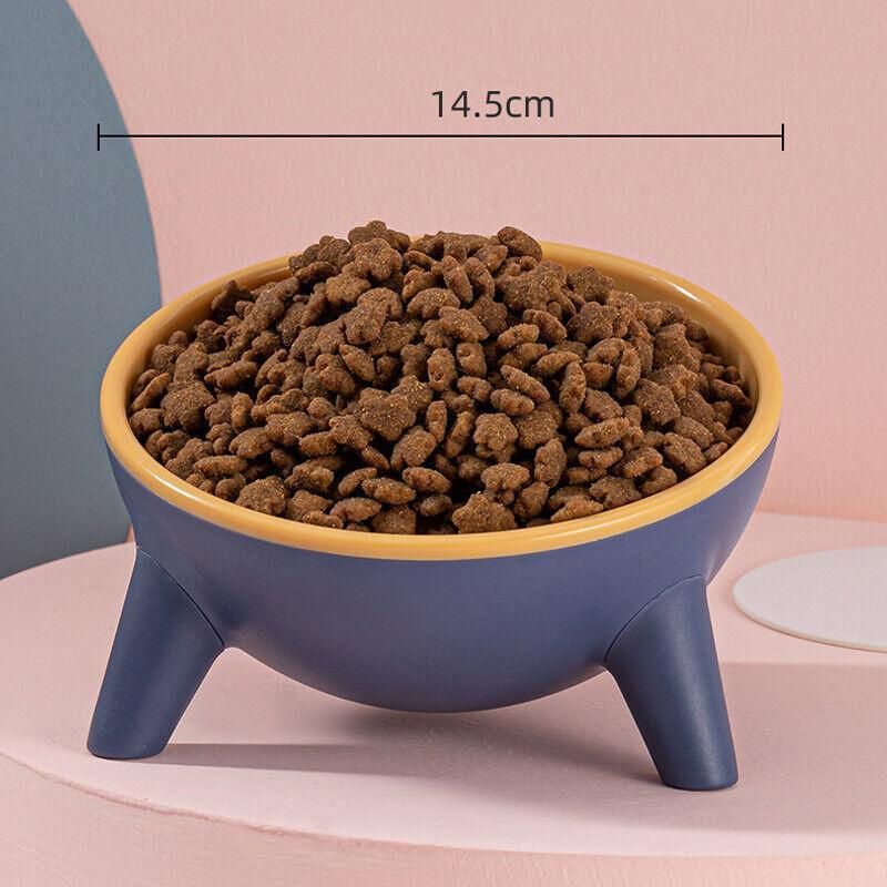 Raised Cat Bowl Pet Feeder Pet Bowl Elevated Dog Bowls 15° Tilted Pet Water Bowl - Camella Red