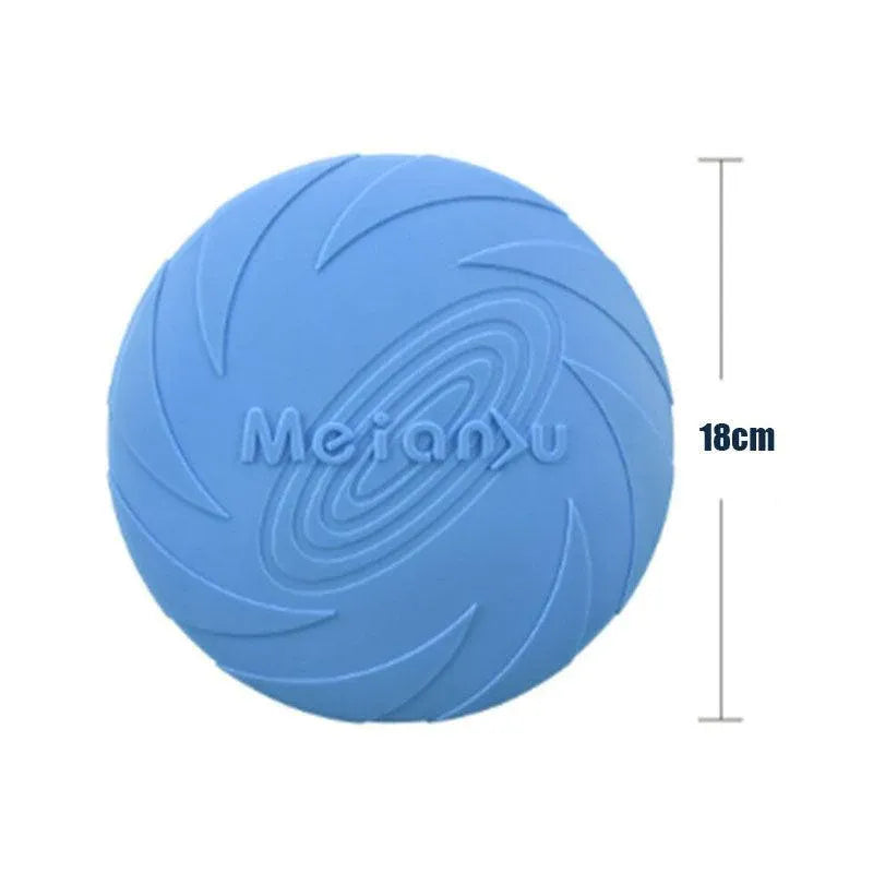 Frisbee Toy for Dogs Outdoor Fetch Training Soft Rubber Pet Flying Disc 18cm - Red