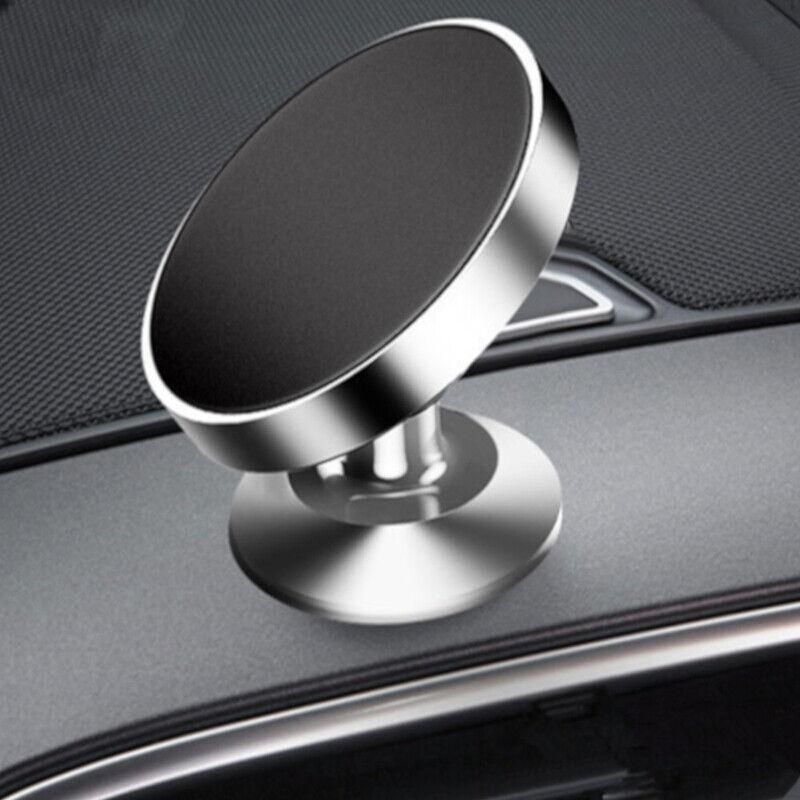 360-Degree Car Phone Holder Dashboard Mount Stand Cradle for Flat Surface - Silver