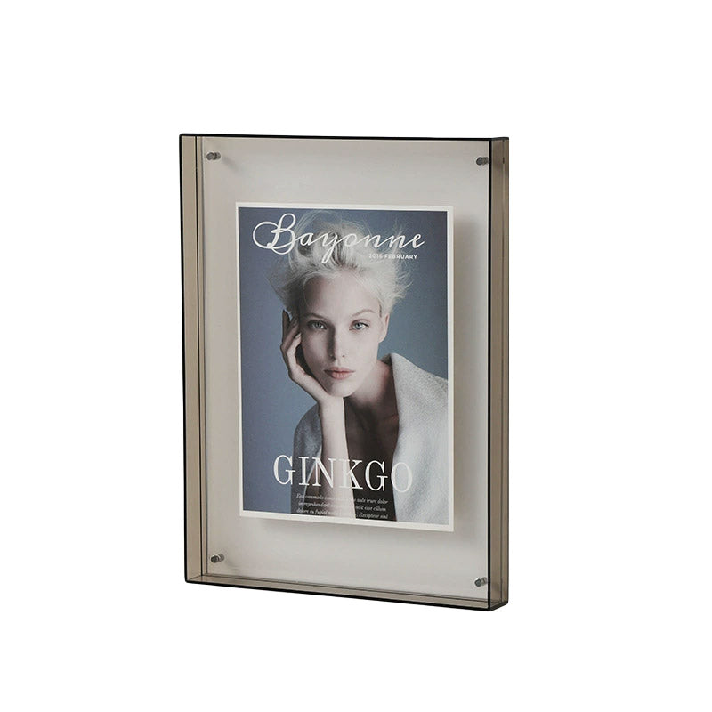 Acrylic Photo Frame Double-Sided Clear Display with Screw Mount ??16x21cm - Transparent