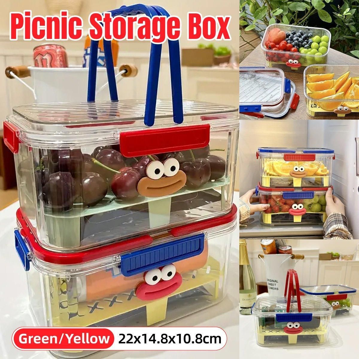 Outdoor Portable Insulated Cooler Box for Picnic Camping Beverage Food Storage - Yellow