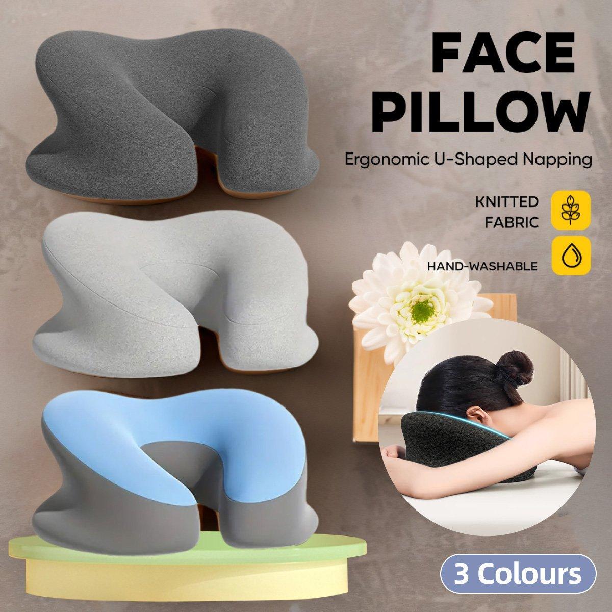 Universal Massage Table Face Cushion Pillow U Shape Head Face Down Rest Pillow - Light Grey