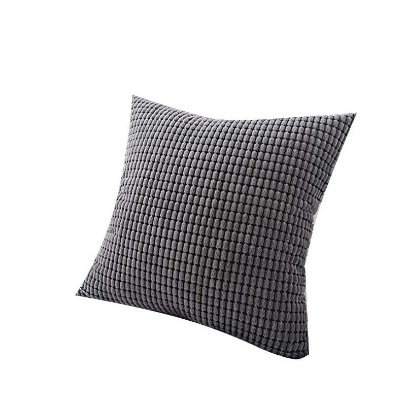 45X45 Plain Solid Colour Cushion Cover Decorative Pillow Case Home Multicoloured - Coffee