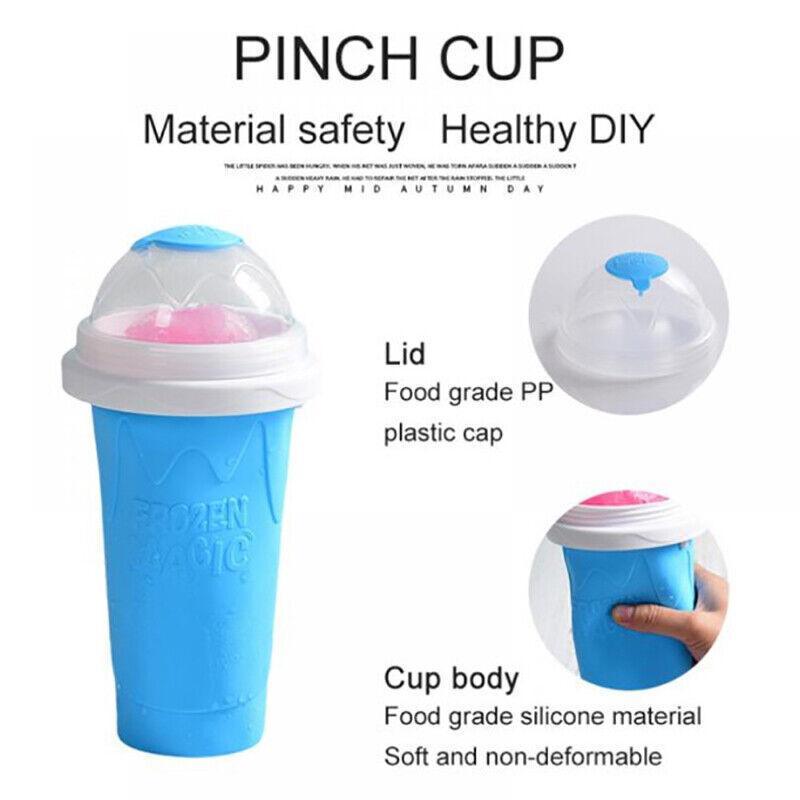 Slushie Maker Cup Quick Freeze Magic Squeeze Cup Milkshake Cup Ice Cream Maker - Green