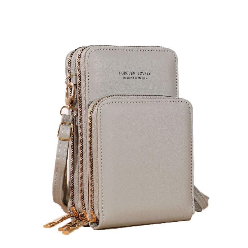Women Crossbody Phone Purse Touch Screen Bag Rfid Blocking Wallet Shoulder Strap - Pink Purple