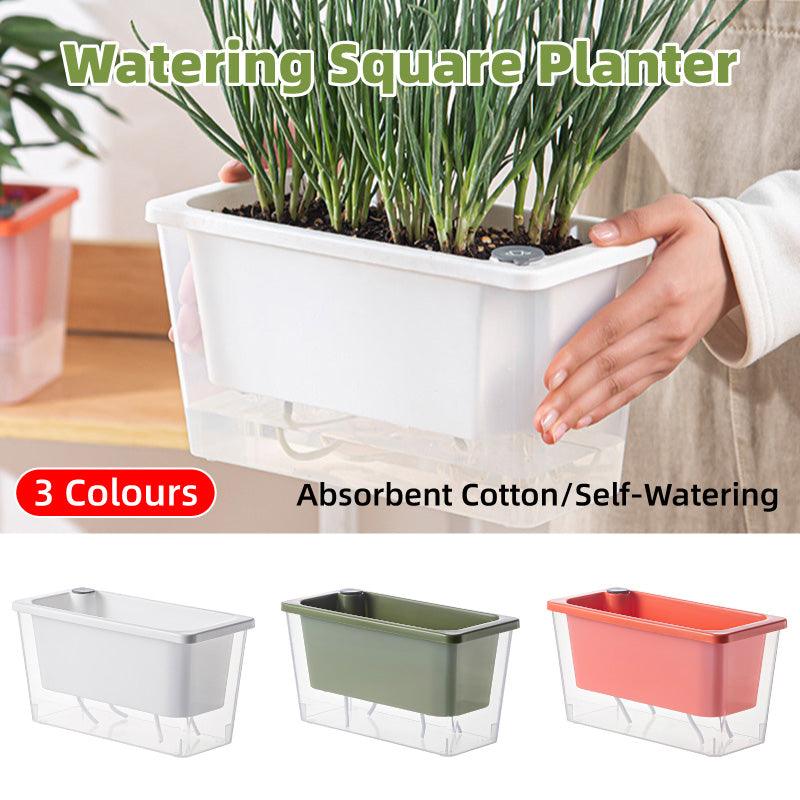 Balcony Vegetable Pot Planter Lazy Self Priming Flower Pot for Indoor Gardening - Pink