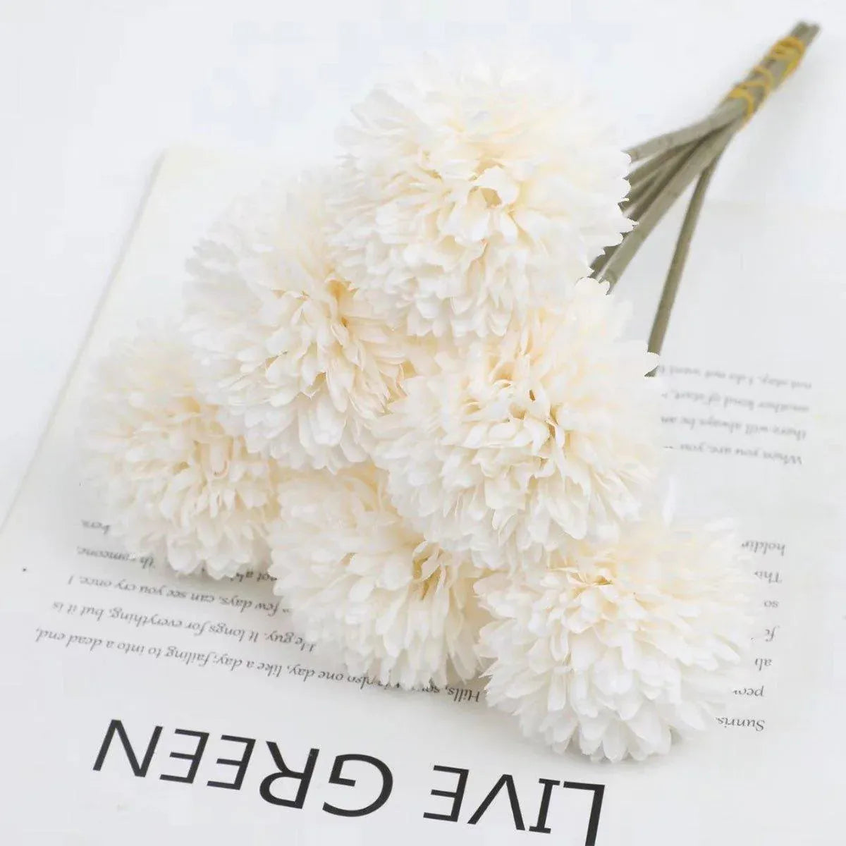 12pcs Artificial Dandelion Fake Flower Simulation Arrangement Desktop Decoration - Pink