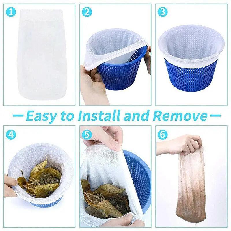 Pool Skimmer Socks for Filter Basket Debris Net Bags 5 to 30 Pieces - 5PCS