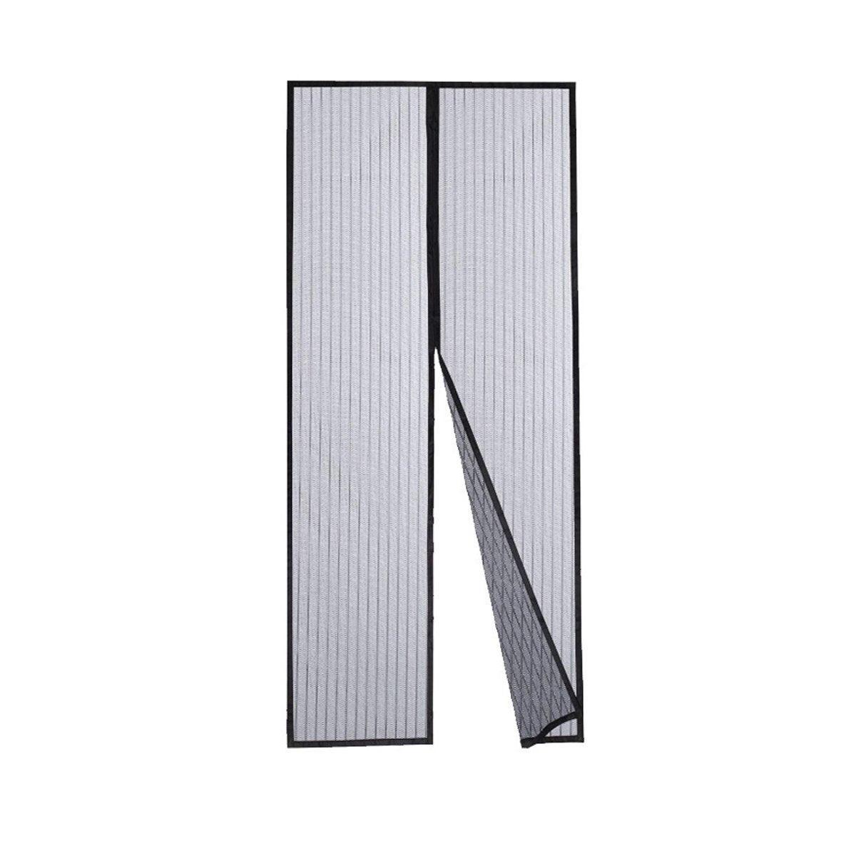 Striped Screen Door Curtain Mesh with Auto Close for Insect Protection and Ventilation - 100*210cm