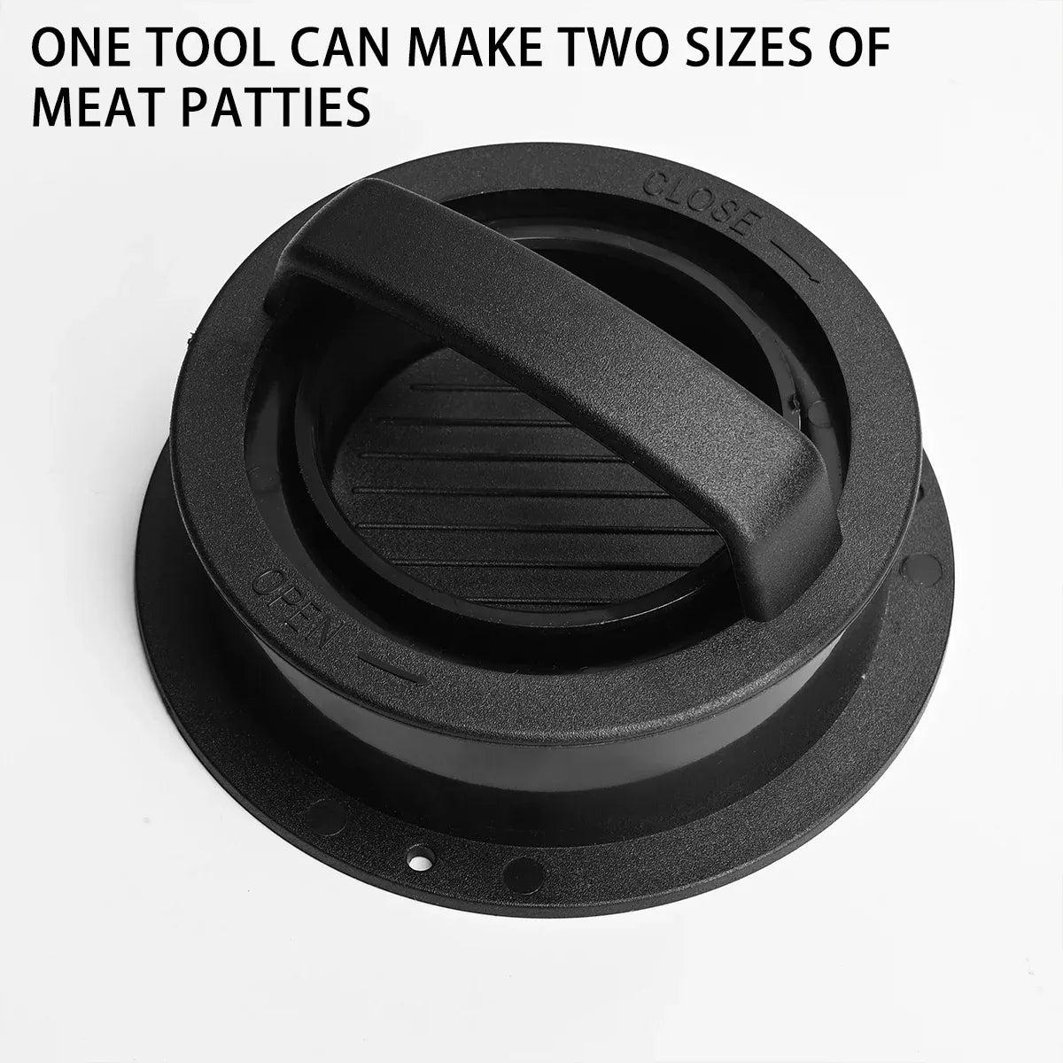 Manual Hamburger Press Round Meat Patty Mould BBQ with 100 Wax Discs