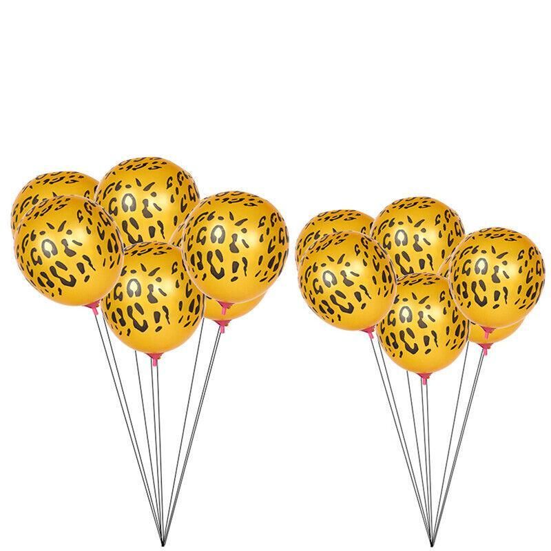 Leopard Spot Print Balloons X 12 Safari Zoo Jungle Farm Animal Party Decoration
