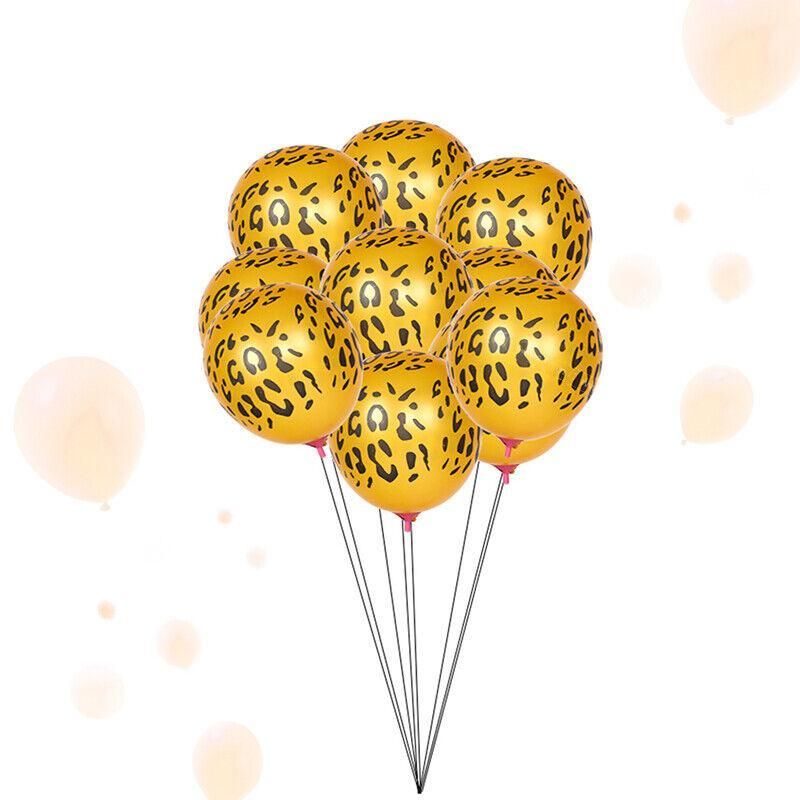 Leopard Spot Print Balloons X 12 Safari Zoo Jungle Farm Animal Party Decoration