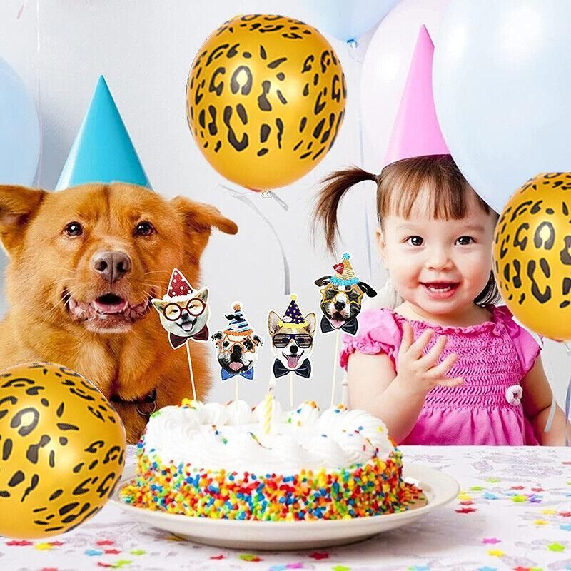 Leopard Spot Print Balloons X 12 Safari Zoo Jungle Farm Animal Party Decoration