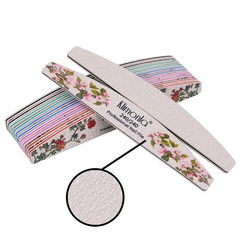 5Pcs Flower Nail Files Sanding Buffer 80-240 Grit Professional Manicure Pedicure