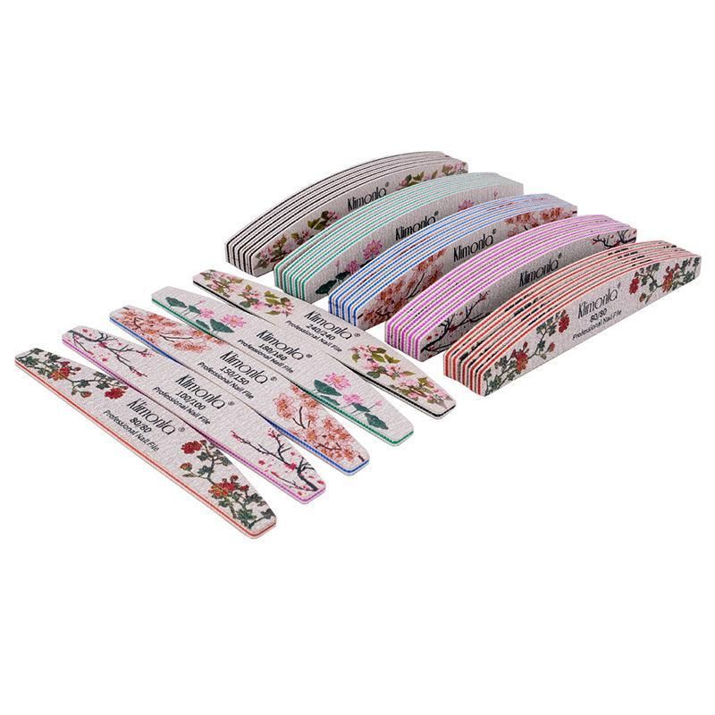 5Pcs Flower Nail Files Sanding Buffer 80-240 Grit Professional Manicure Pedicure