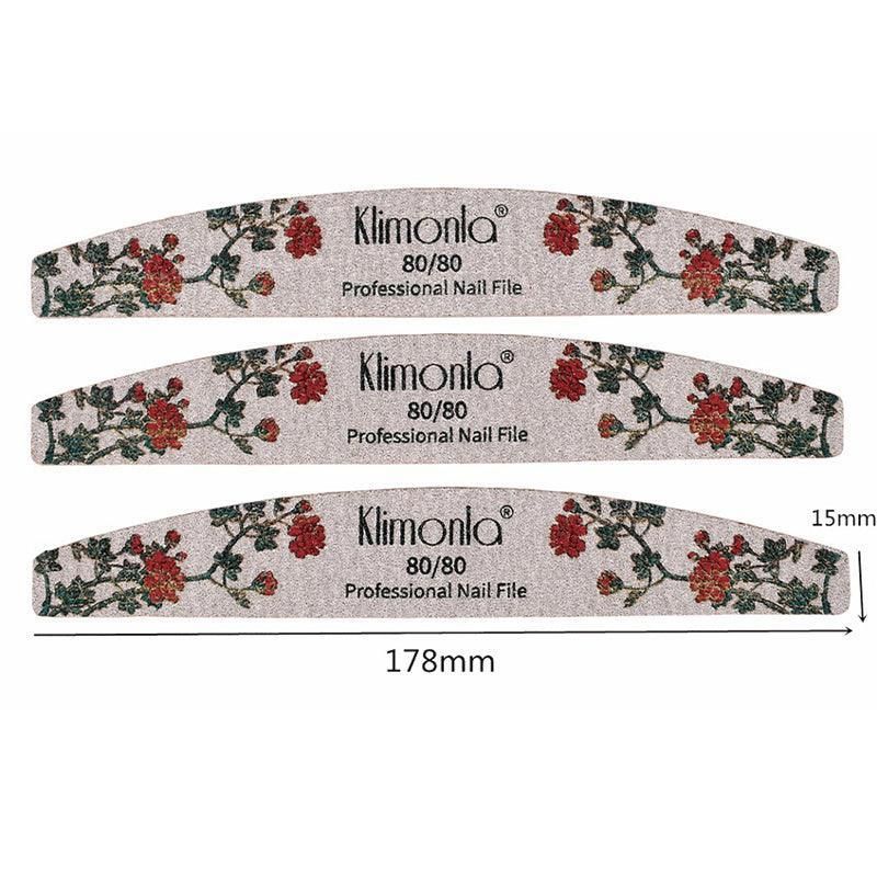 5Pcs Flower Nail Files Sanding Buffer 80-240 Grit Professional Manicure Pedicure