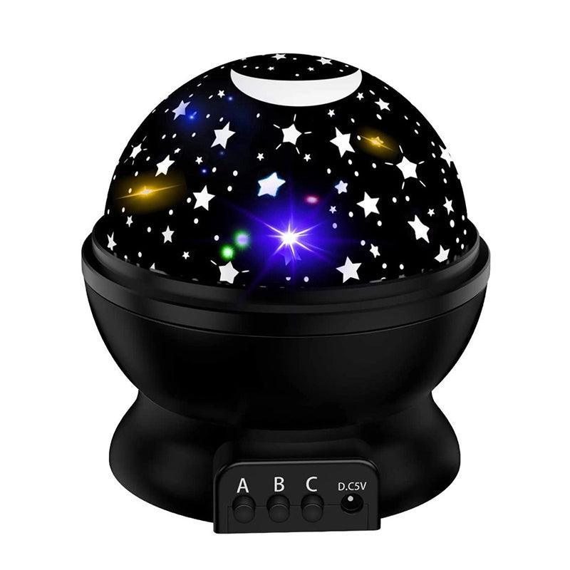 LED Night Star Galaxy Projector Rotating Lamp for Bedroom Ambience and Gift Use - Black