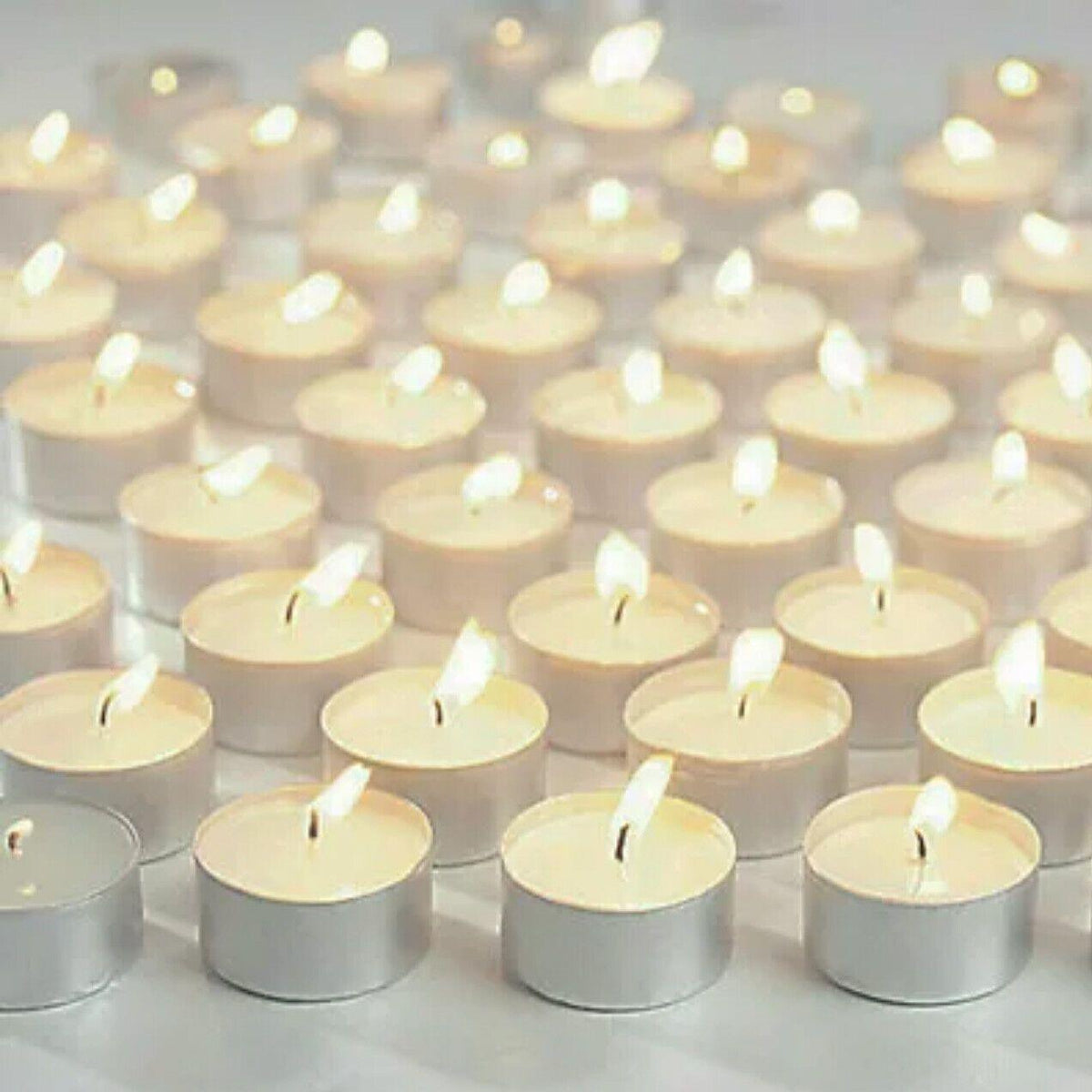 Tealight Candles 10 or 50 Pack Unscented Long Burning for Wedding Party Decor - Purple- 2 Hours10PCS