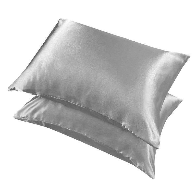 2X Satin Pillow Case Bedroom Pillowcase Cushion Covers Home Decor Luxury Slip - Ivory