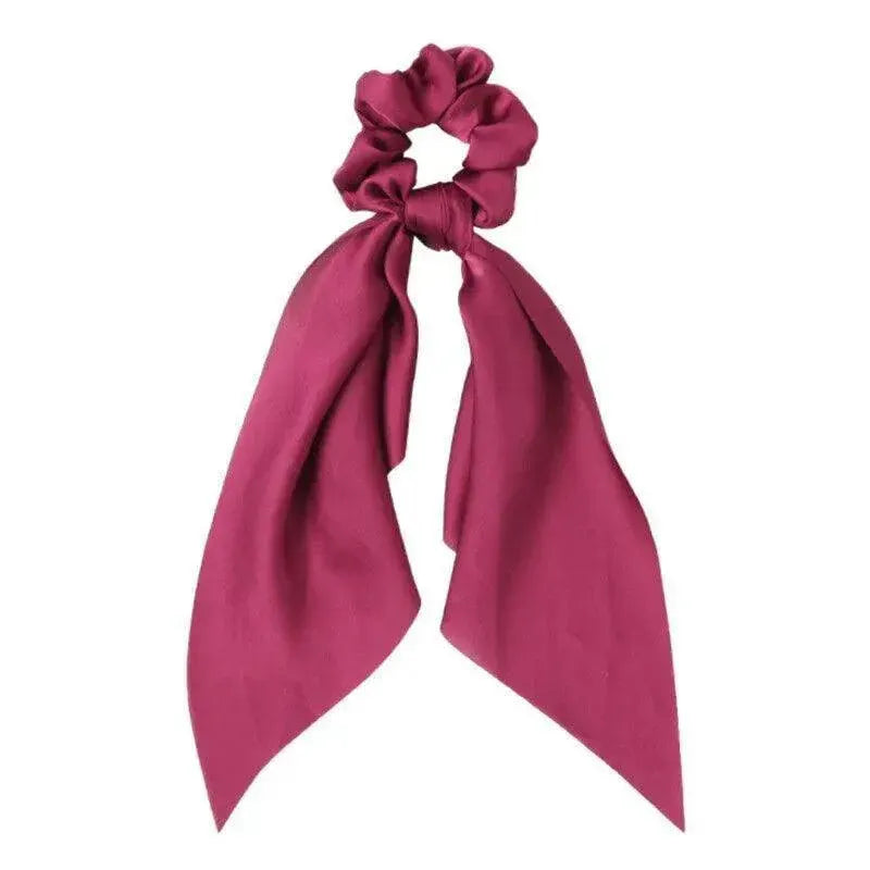 Chiffon Ponytail Scarf Bow Elastic Hair Rope Tie Scrunchies Ribbon Hair Bands - 1