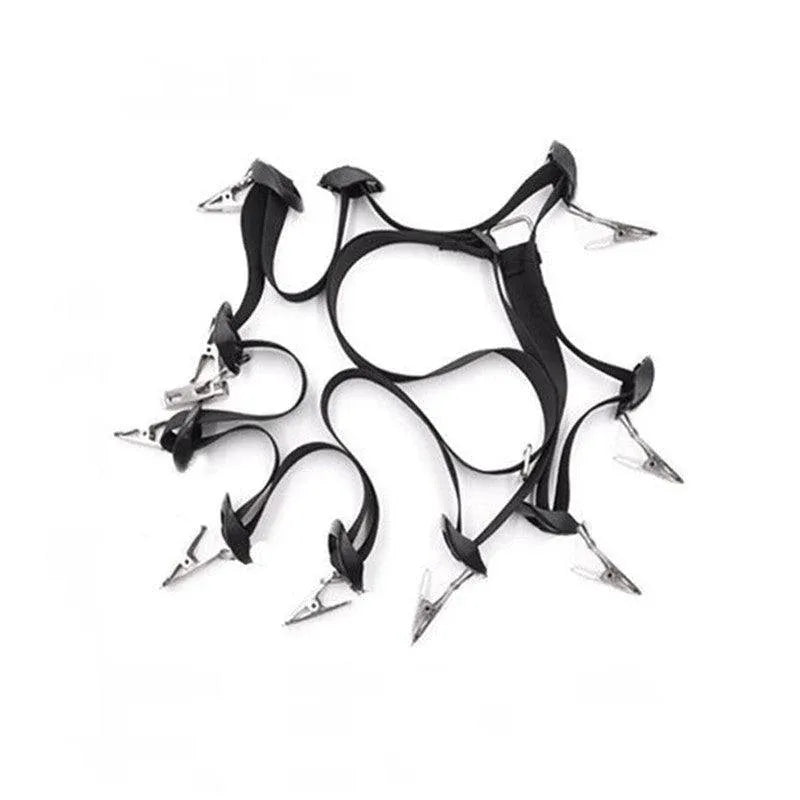 Over Door Hat Rack Baseball Cap Holder Storage Strap with Clips Closet Organizer - 10 Clips