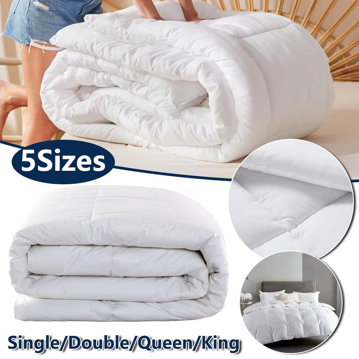 Luxury Hotel Quilt Core – Soft Microfiber Down Alternative Comforter for All Seasons - 210x210cm-Brushed