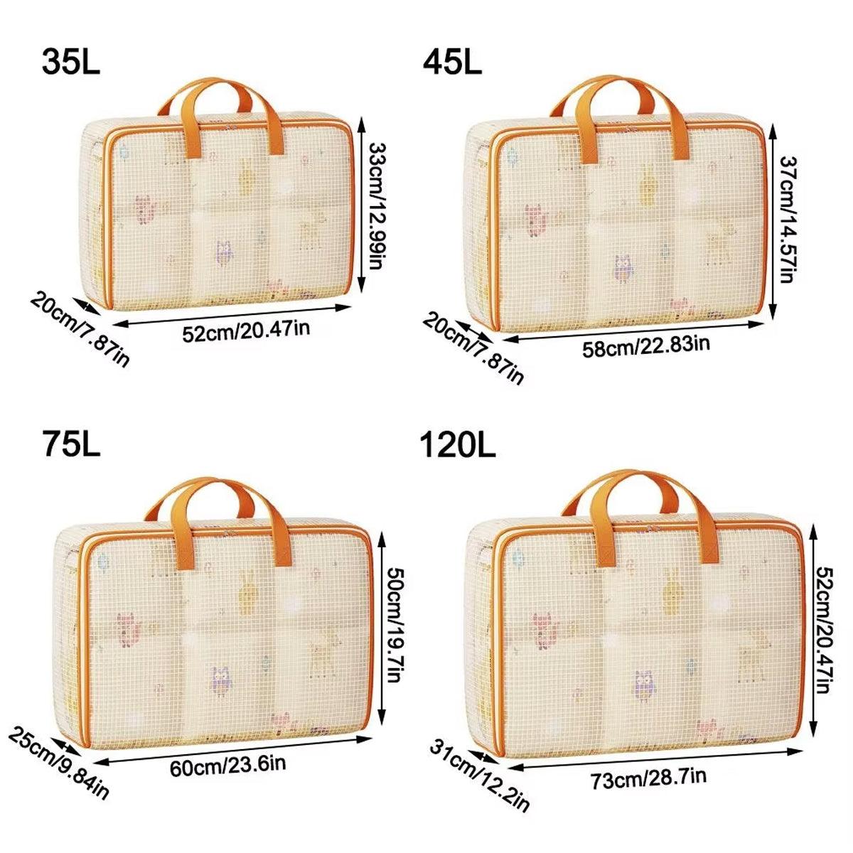 4pcs Large Capacity Quilt Storage Bags for Clothes Luggage Moving Organising Bag