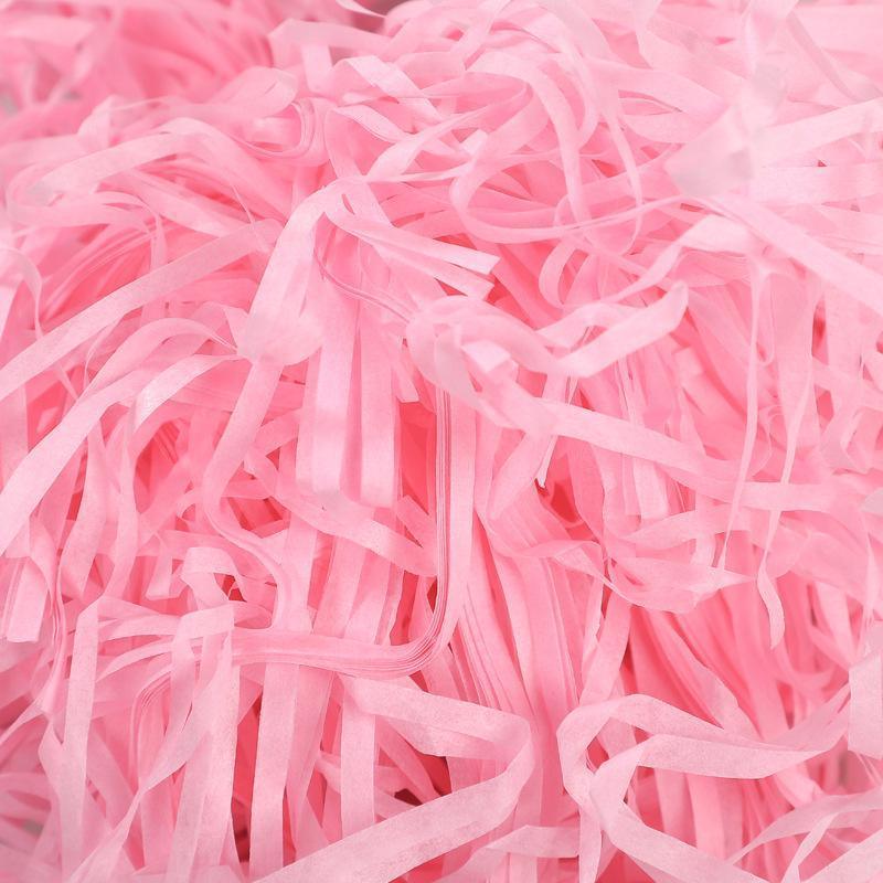 500g Colorful Raffia Paper Shreds Gift Box Filler Decorative Packaging - 5Packs-Army-Green