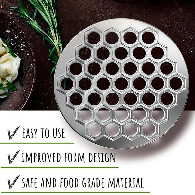 Aluminium Alloy Dumpling Mould Maker 37 Hole Ravioli Pierogi Wrapper Tool 25cm