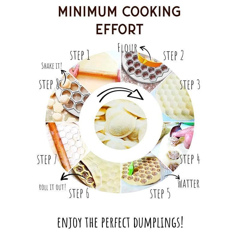Aluminium Alloy Dumpling Mould Maker 37 Hole Ravioli Pierogi Wrapper Tool 25cm