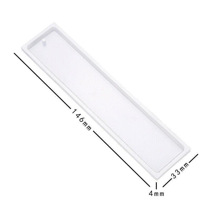 5PCS Silicone Bookmark Mould Rectangle Resin Craft Making Tool for DIY Projects