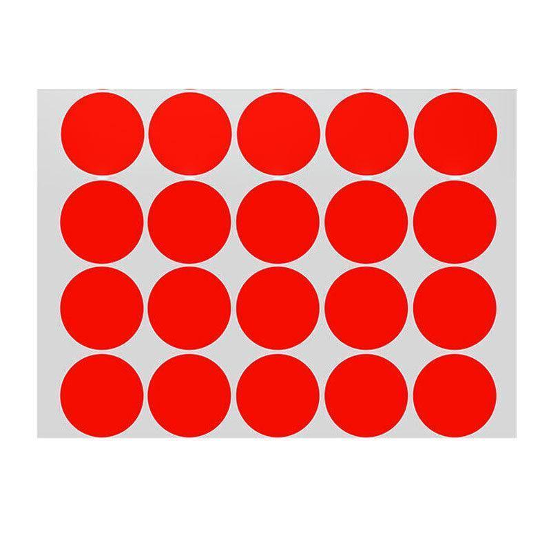 Red Assorted Sizes Colour Sticker Dots Adhesive Round Labels Circular Spot Scrapbook - 100mm*2 Dots