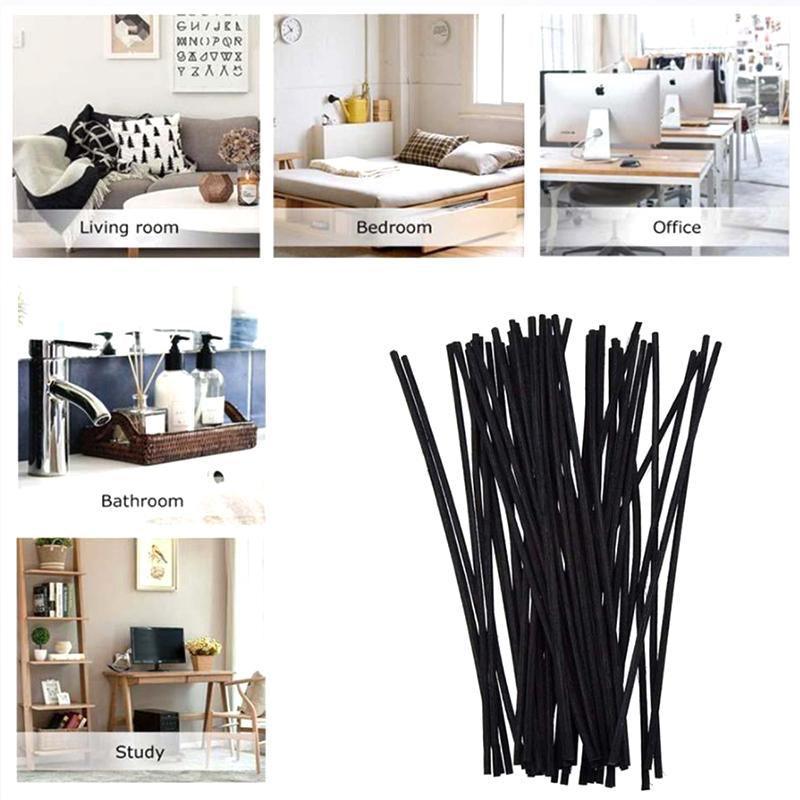 Premium Quality Reed Diffuser Reeds Rattan Stick 3x260mm Black - 20pcs