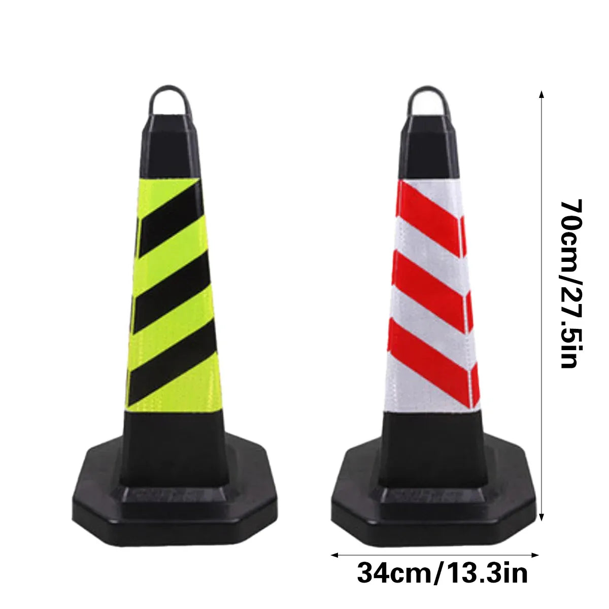 2PCS Rubber Traffic Cone Safety Cone Flexible for Construction
