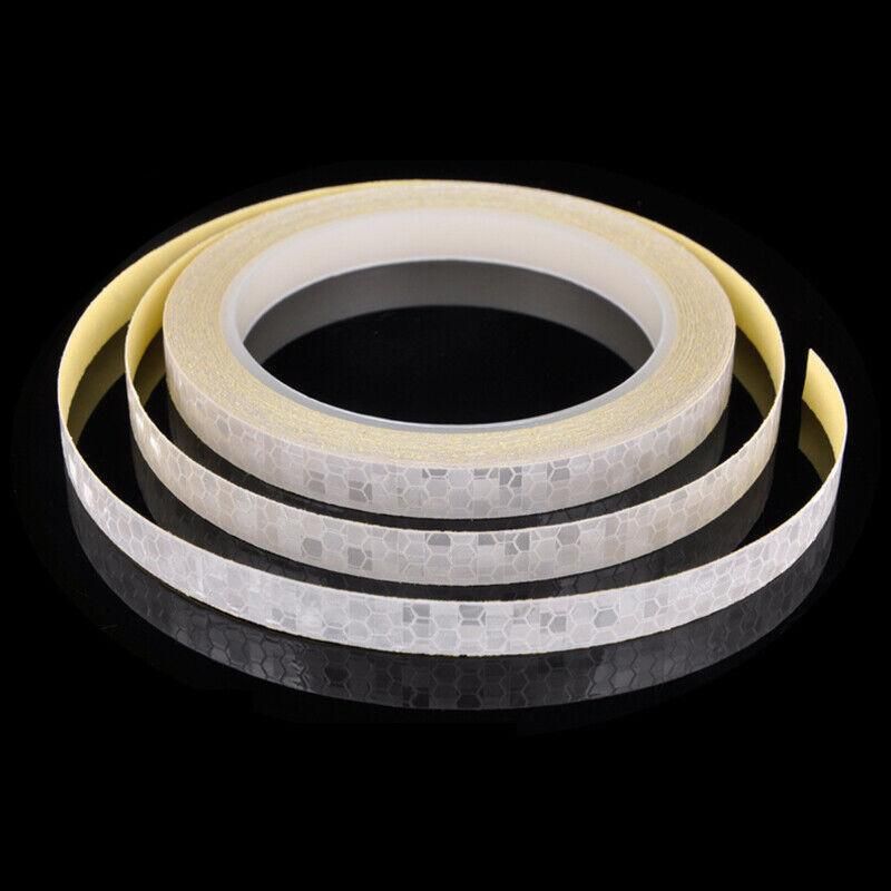 8m Reflective Tape for Bikes Cars Motorcycles Waterproof High Visibility Strip - Colourful