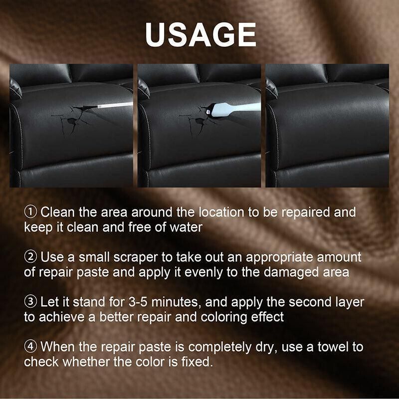 dvanced Leather Repair Gel Kit Filler for Sofa Auto Interior and Scratch Restoration - Yellow
