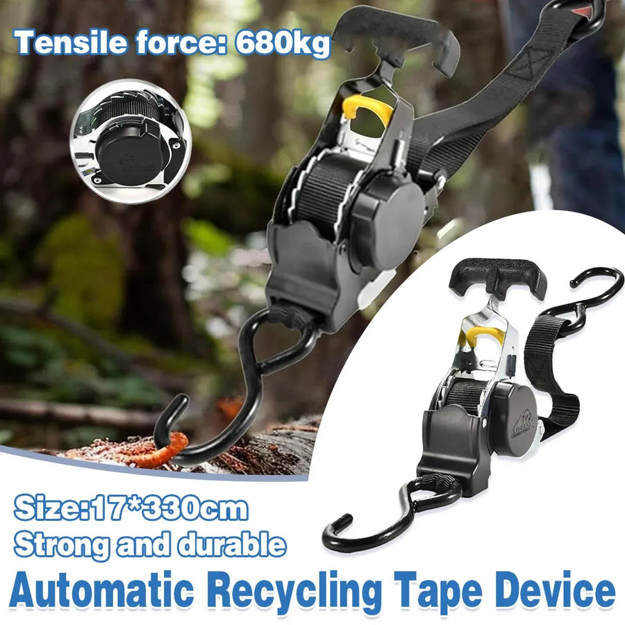 Luggage Fixing Strap Automatic Tensioner Retractable Tie Down Strap Travel Belt