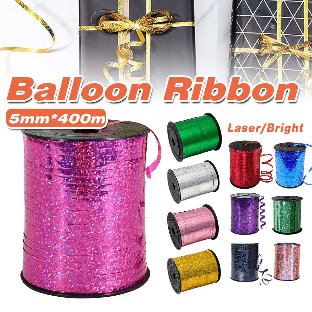 5mm Balloon Ribbon Curling Party String Gift Wrap Decoration Birthday Wedding - Bright-Silver