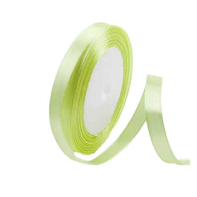 10mm Width Satin Hair Ribbon Wedding Party Decoration Gift Banquet 22m - Fluorescein Red