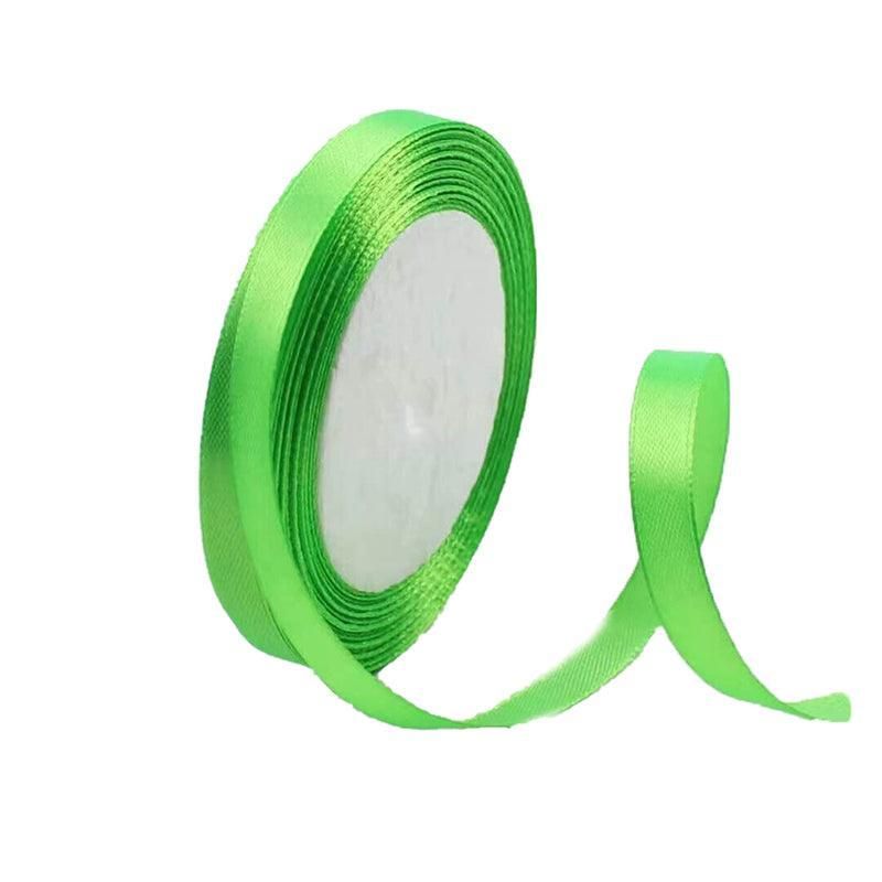10mm Width Satin Hair Ribbon Wedding Party Decoration Gift Banquet 22m - Fruit Green