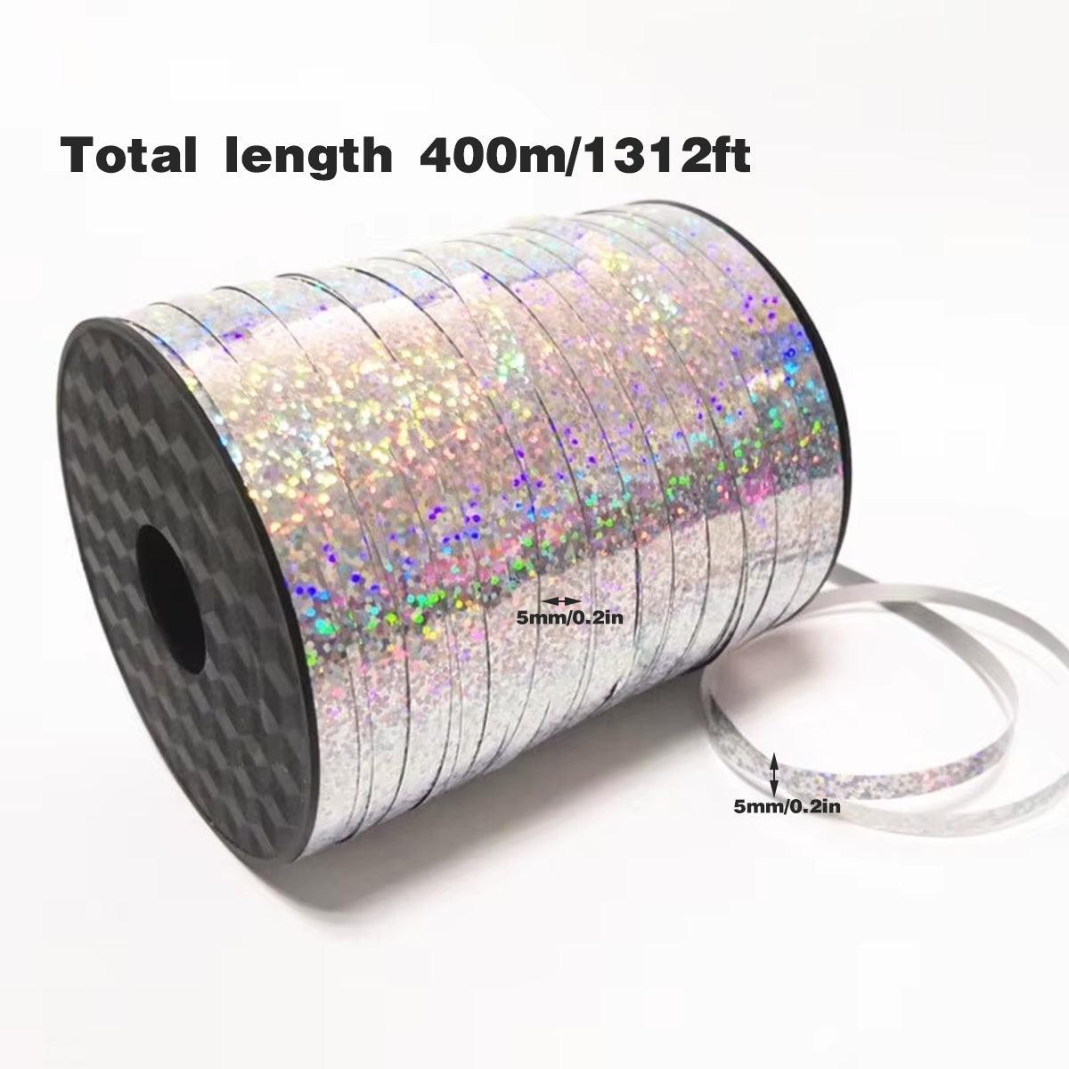 5mm Balloon Ribbon Curling Party String Gift Wrap Decoration Birthday Wedding - Laser-Silver