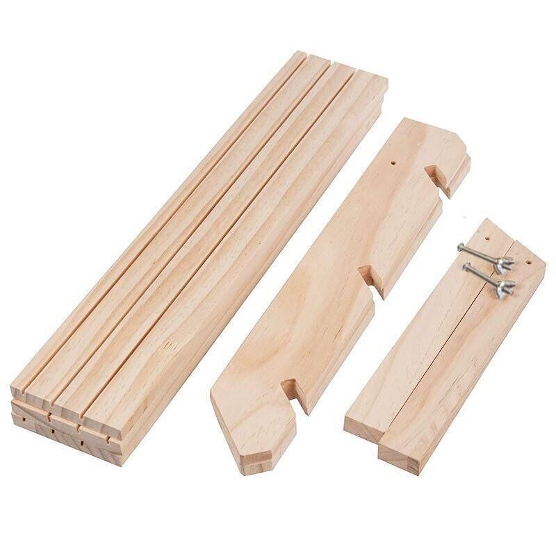 3 Tiers Wooden Earring Display Stand Holder Necklace Ring Counter Display