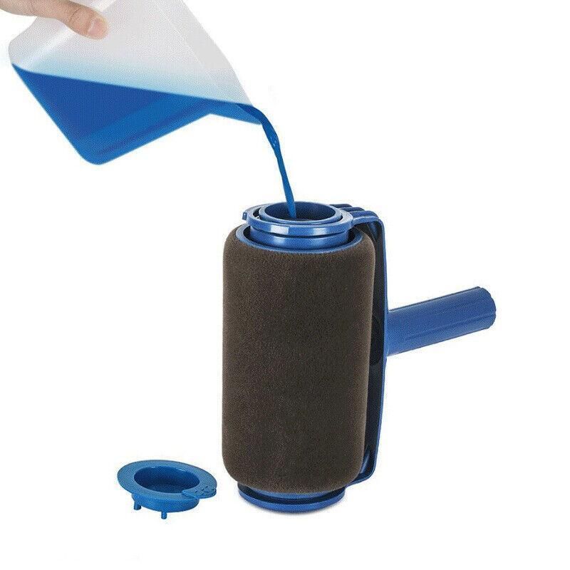 8Pcs/Set Pro Paint Roller Brush Handle Flocked Edger Wall Painting Hand Tool