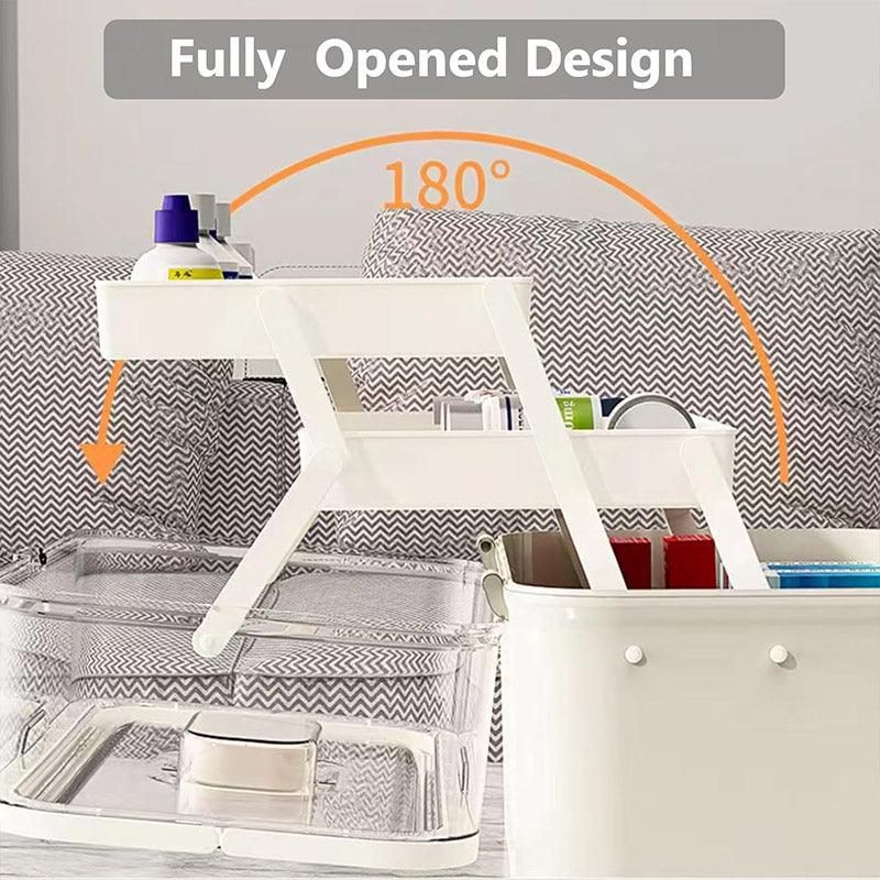 Household Transparent First Aid Kit Multi Layer Medical Storage Box Organizer